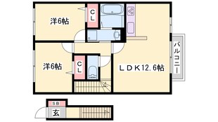 土山駅 徒歩59分 2階の物件間取画像